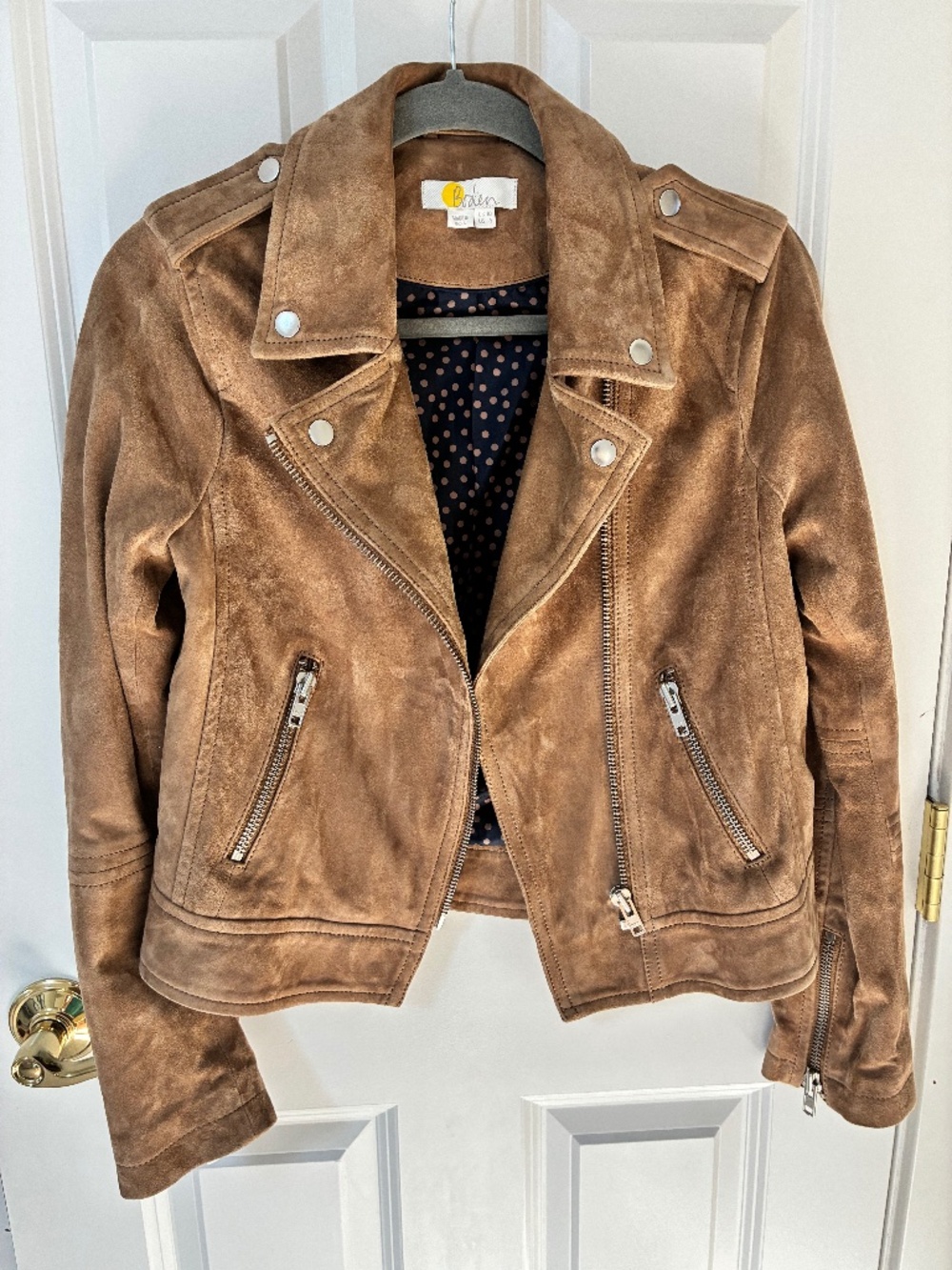Women’s Boden Suede Moto Jacket Size 6